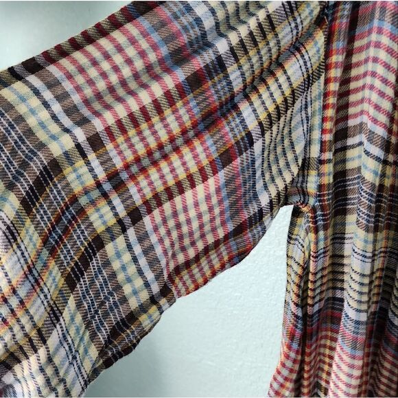 Free people freestyle raw hem balloon sleeves oversized blouse - Picture 6 of 13